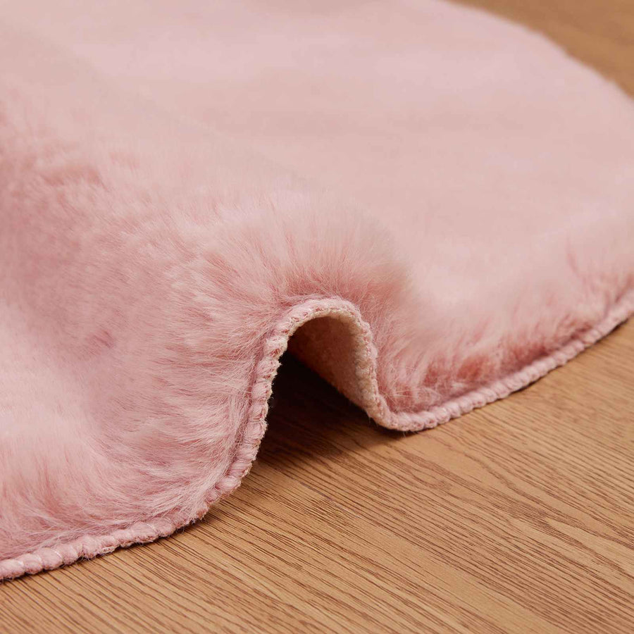 Nep Konijnenbont Tapijt Olite Roze 80 x 120 cm Polyester