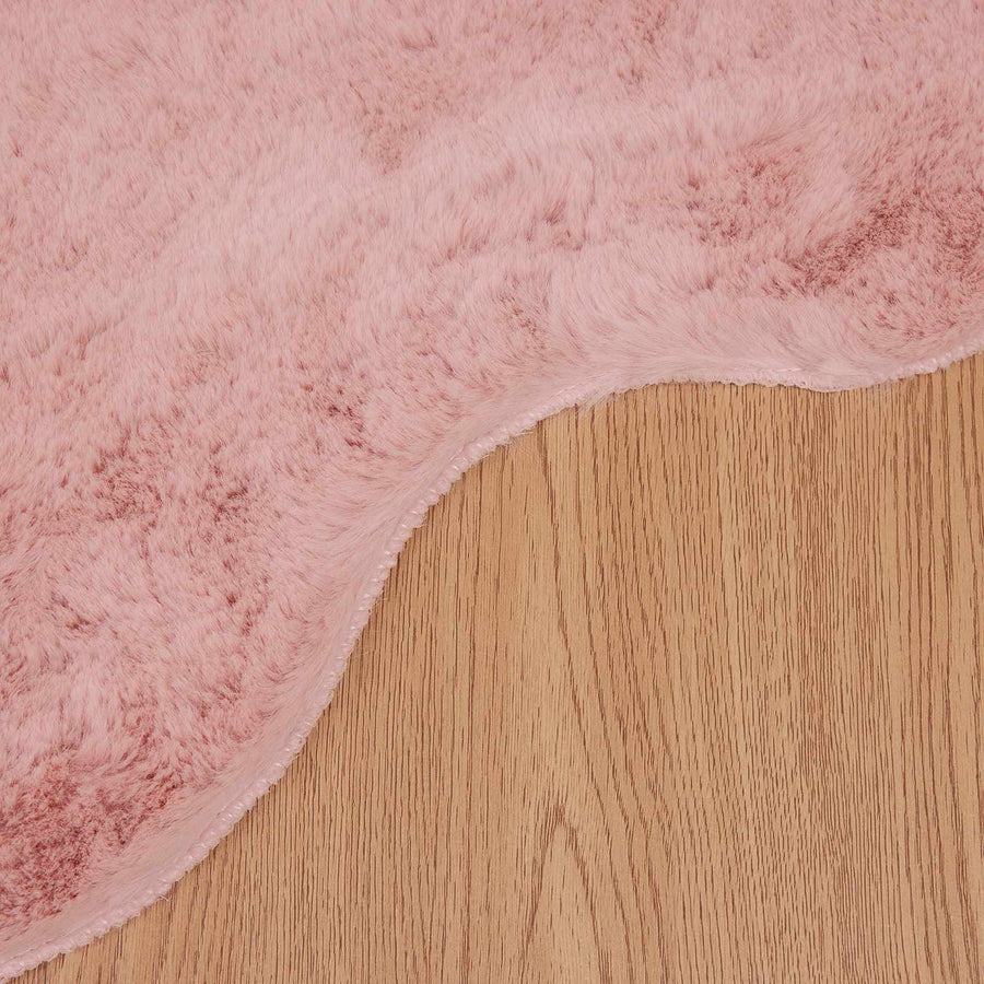Nep Konijnenbont Tapijt Olite Roze 80 x 120 cm Polyester