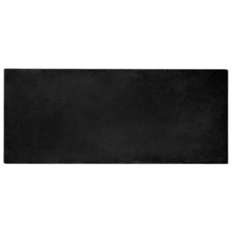 Nep Konijnenbont Tapijt Zwart 80 x 200 cm Polyester
