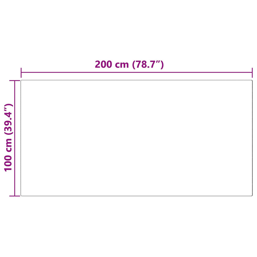 Nep Konijnenbont Tapijt Olite Zwart 100 x 200 cm Polyester