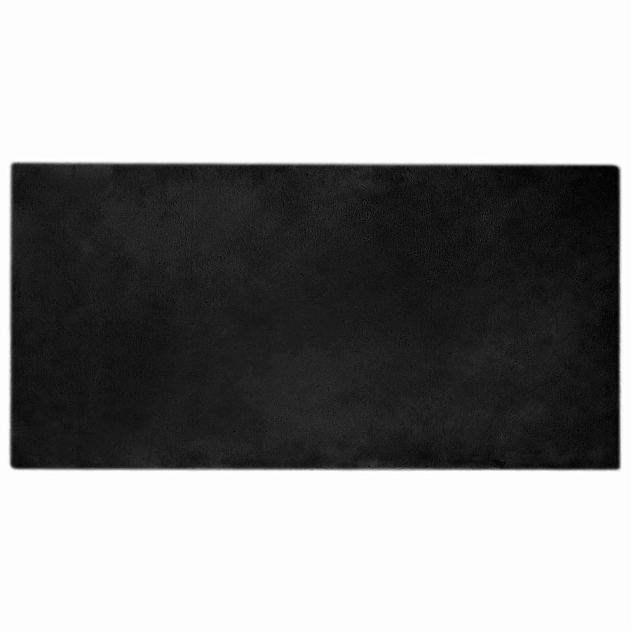 Nep Konijnenbont Tapijt Olite Zwart 100 x 200 cm Polyester
