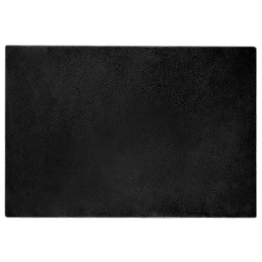 Nep Konijnenbont Tapijt Zwart 120 x 170 cm Polyester