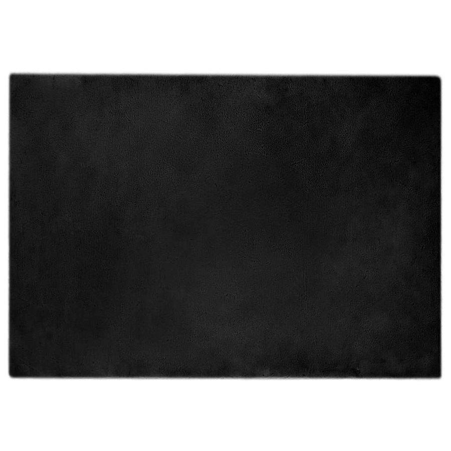 Nep Konijnenbont Tapijt Zwart 140 x 200 cm Polyester
