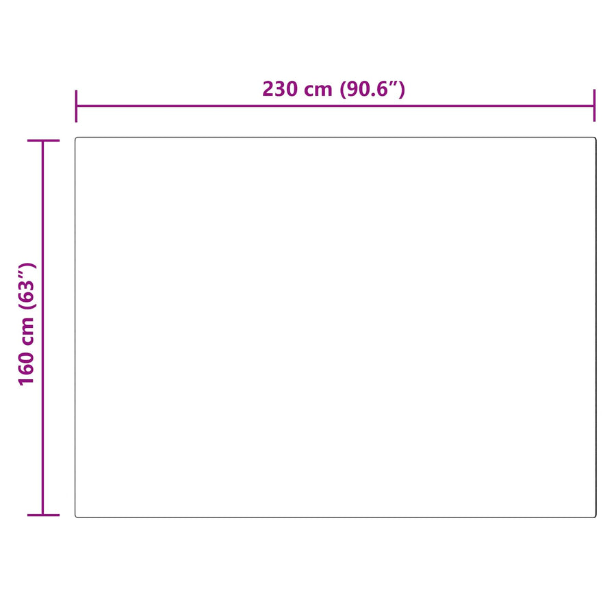 Nep Konijnenbont Tapijt Olite Zwart 160 x 230 cm Polyester