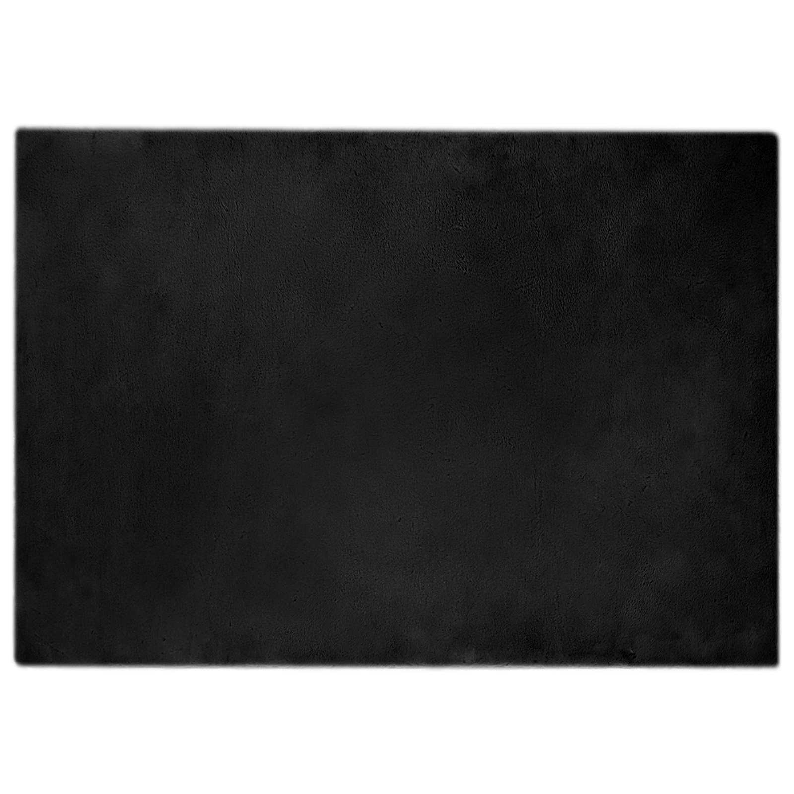 Nep Konijnenbont Tapijt Olite Zwart 160 x 230 cm Polyester