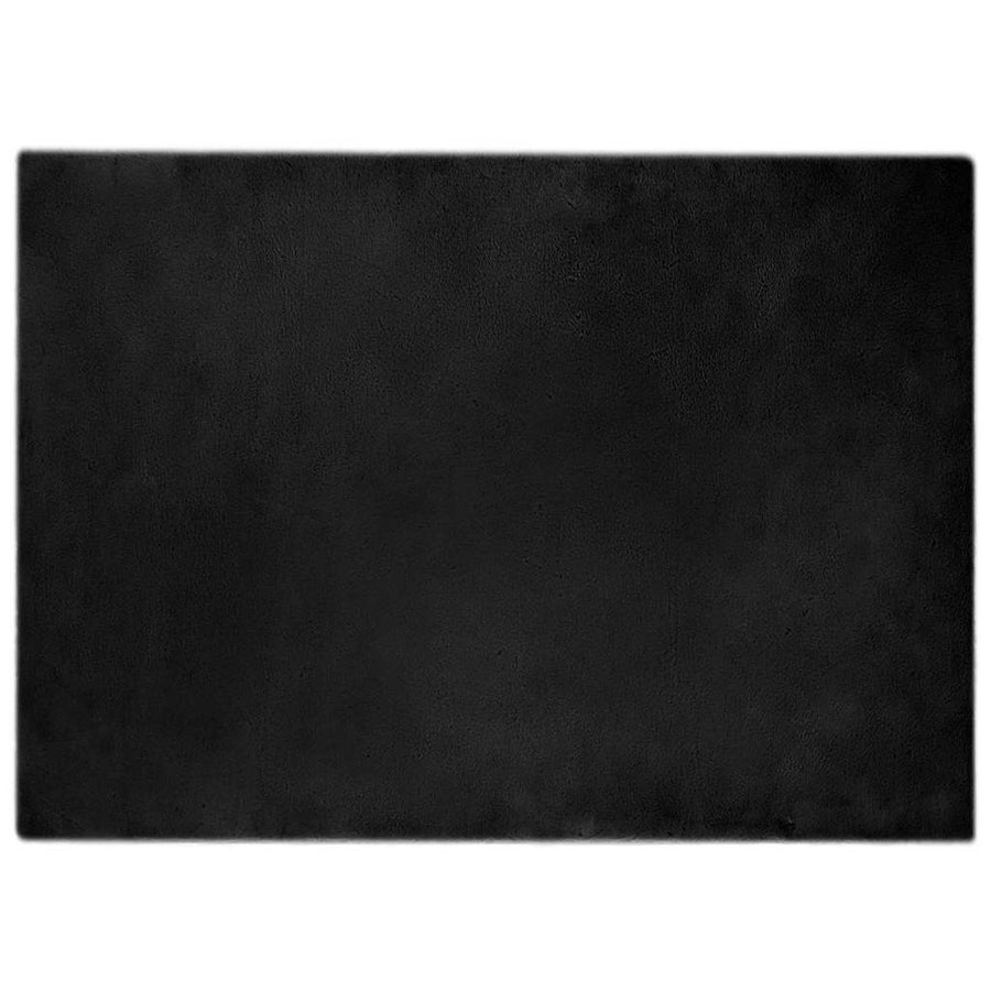 Nep Konijnenbont Tapijt Zwart 200 x 280 cm Polyester