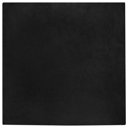Nep Konijnenbont Tapijt Zwart 120 x 120 cm Polyester