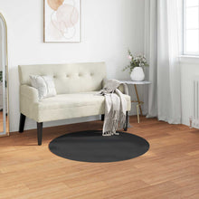 Nep Konijnenbont Tapijt Olite Zwart Ø 80 cm Polyester
