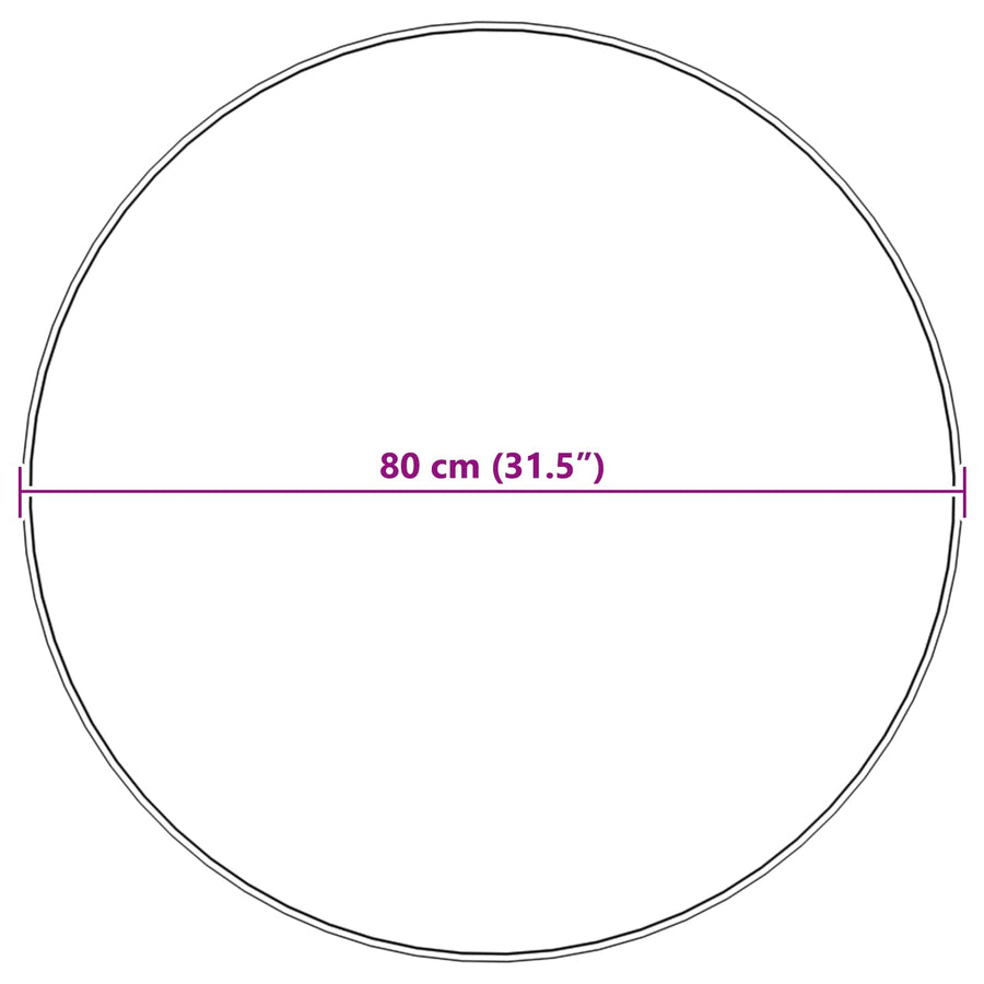 Nep Konijnenbont Tapijt Olite Zwart Ø 80 cm Polyester