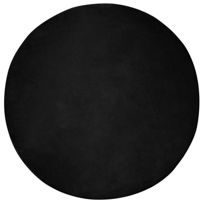 Nep Konijnenbont Tapijt Olite Zwart Ø 100 cm Polyester