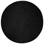 Vloerkleed rond 160 cm polyester zwart