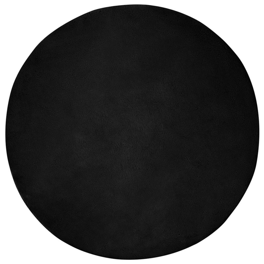 Nep Konijnenbont Tapijt Zwart Ø 160 cm Polyester