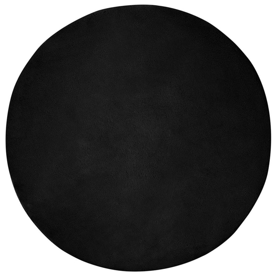 Nep Konijnenbont Tapijt Zwart Ø 200 cm Polyester