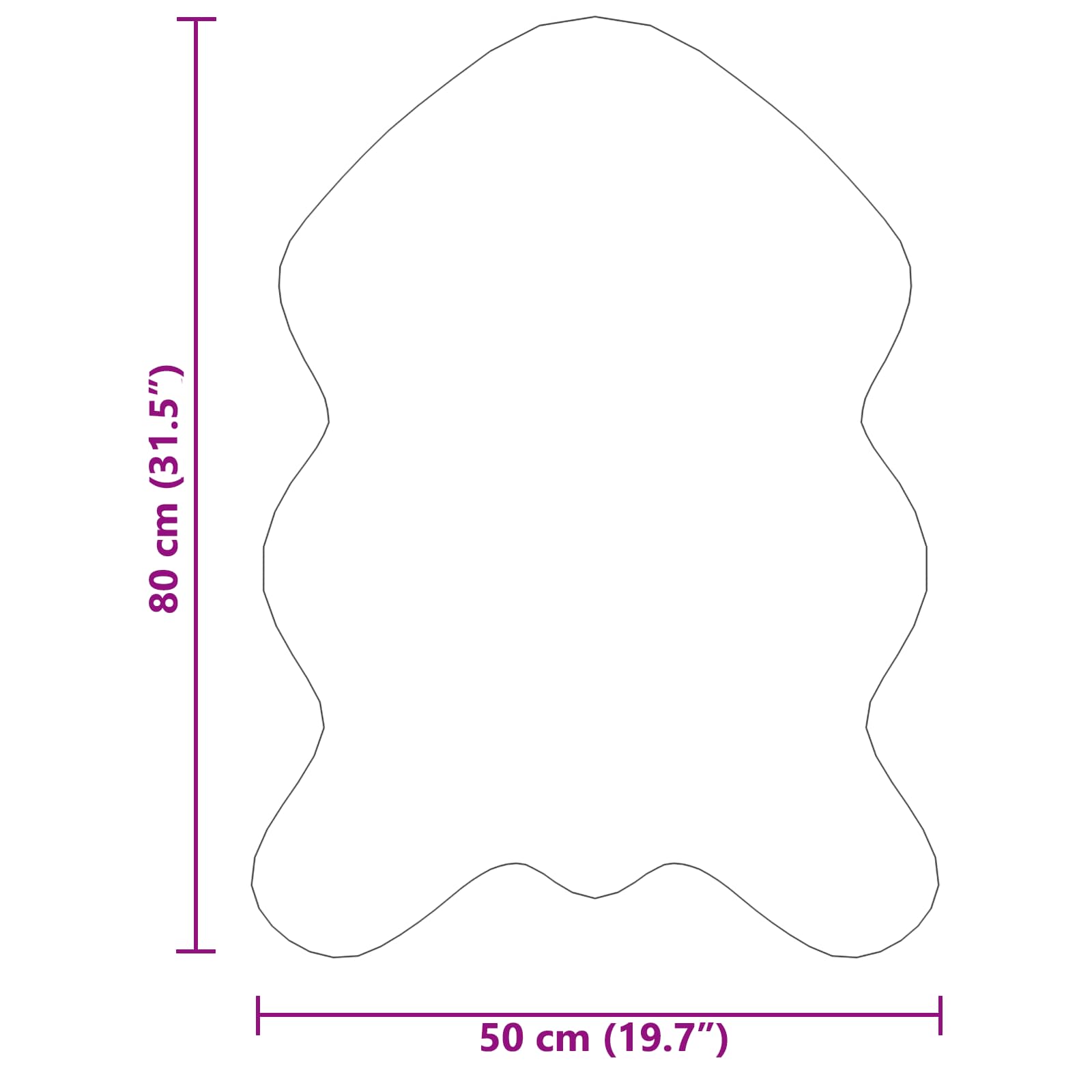 Nep Konijnenbont Tapijt Olite Zwart 50 x 80 cm Polyester
