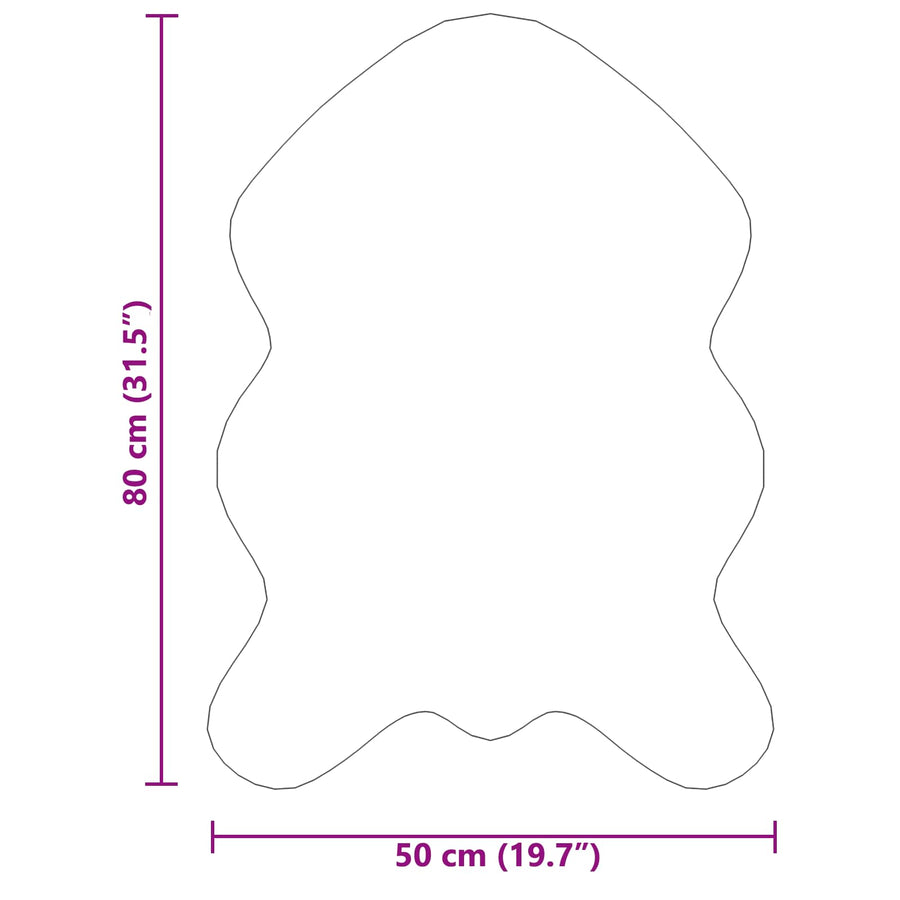 Nep Konijnenbont Tapijt Olite Zwart 50 x 80 cm Polyester