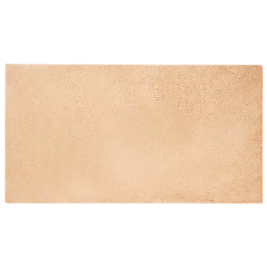 Nep Konijnenbont Tapijt Taupe 80 x 150 cm Polyester