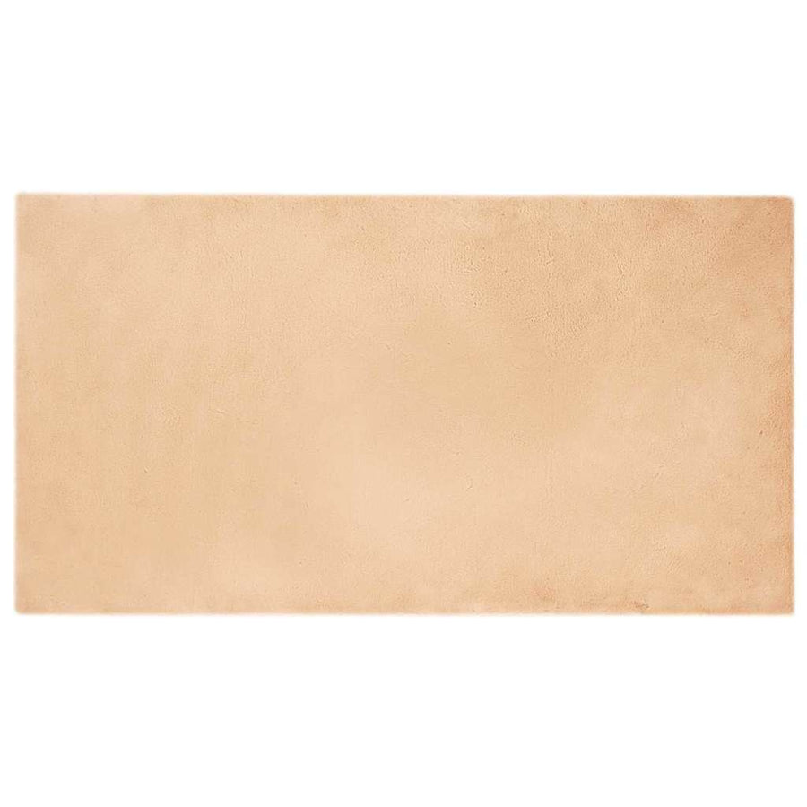 Nep Konijnenbont Tapijt Taupe 80 x 150 cm Polyester