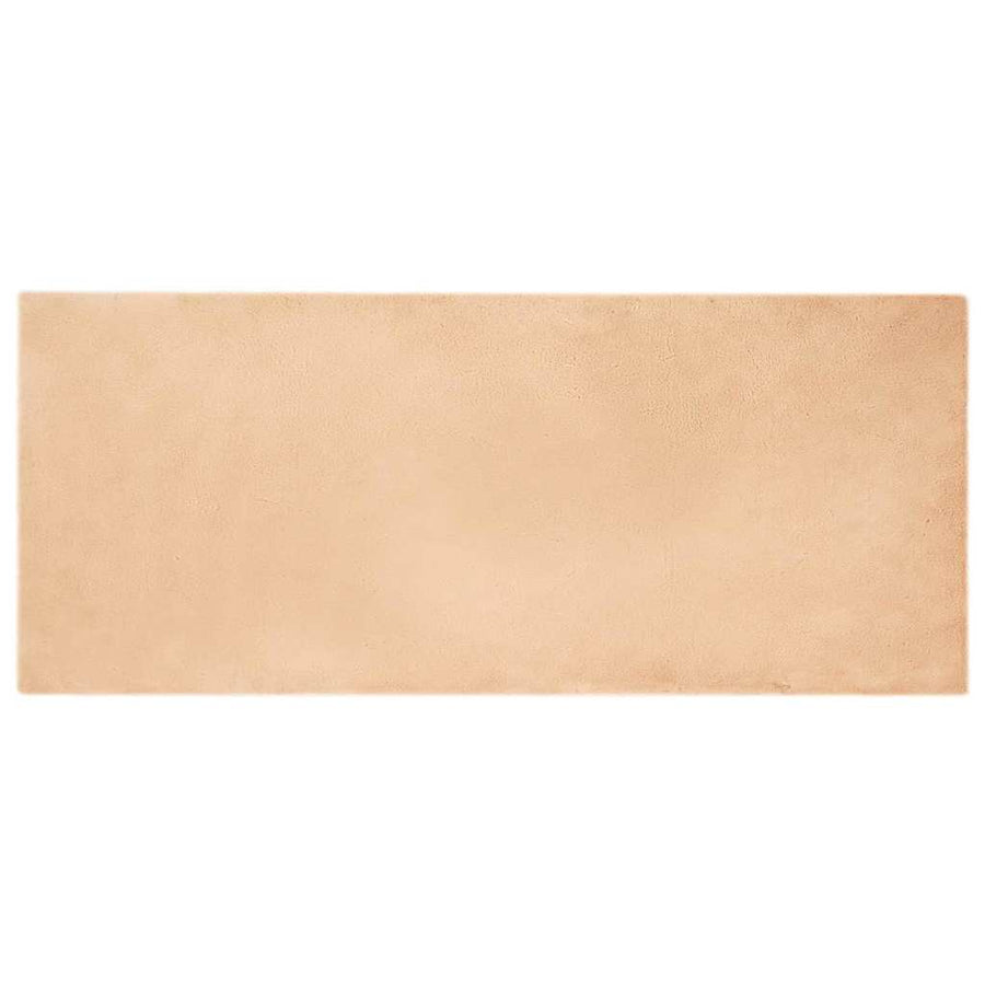 Nep Konijnenbont Tapijt Taupe 80 x 200 cm Polyester