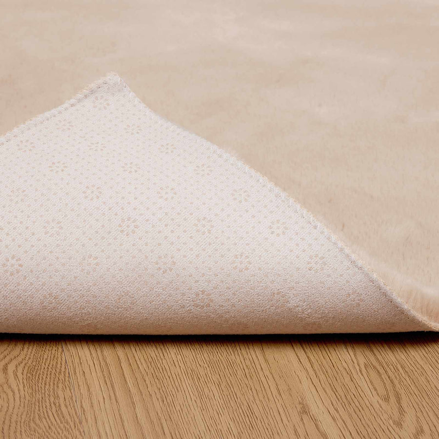 Nep Konijnenbont Tapijt Olite Taupe 100 x 200 cm Polyester