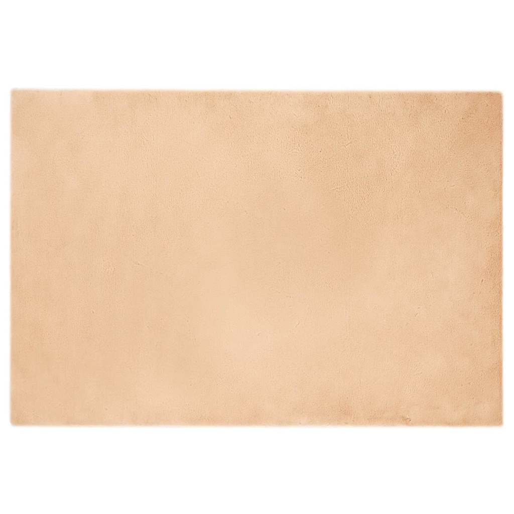Nep Konijnenbont Tapijt Taupe 120 x 170 cm Polyester