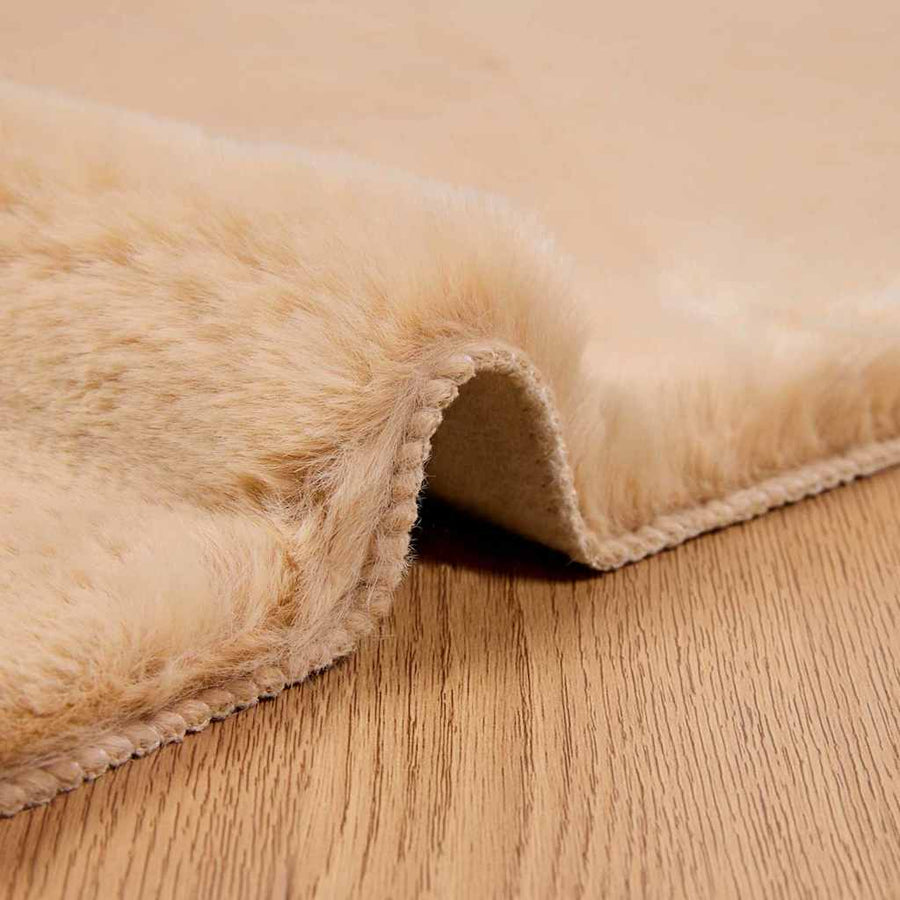 Nep Konijnenbont Tapijt Taupe 200 x 280 cm Polyester