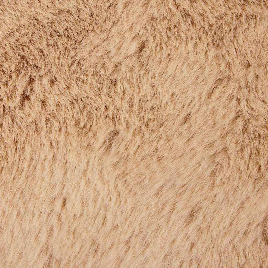 Nep Konijnenbont Tapijt Taupe 160 x 160 cm Polyester