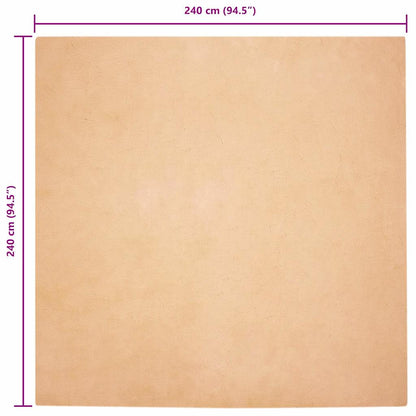 Nep Konijnenbont Tapijt Taupe 240 x 240 cm Polyester