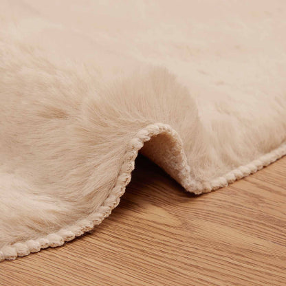 Nep Konijnenbont Tapijt Olite Taupe Ø 80 cm Polyester