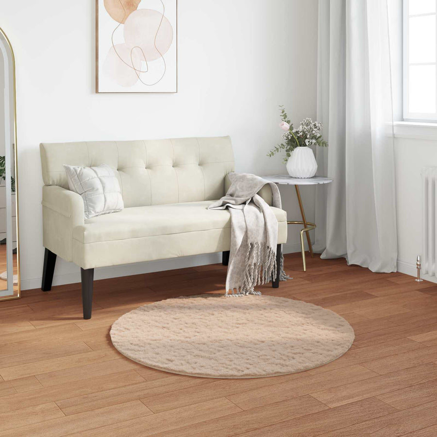 Nep Konijnenbont Tapijt Olite Taupe Ø 80 cm Polyester