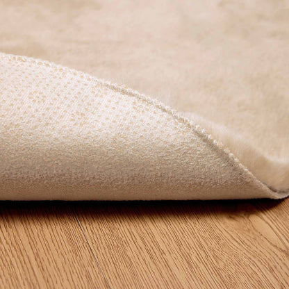 Nep Konijnenbont Tapijt Olite Taupe Ø 100 cm Polyester
