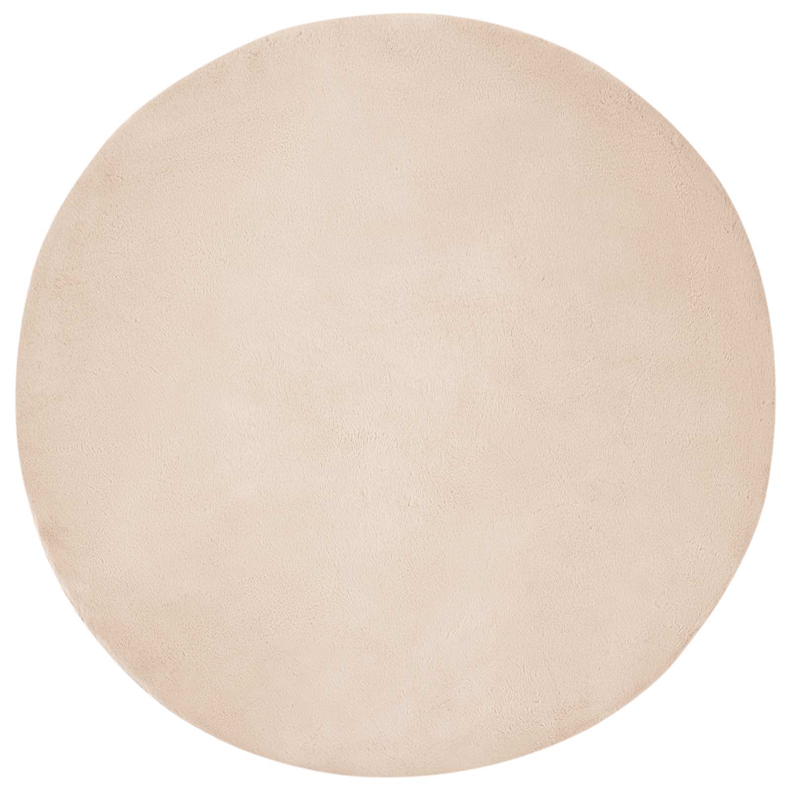 Nep Konijnenbont Tapijt Olite Taupe Ø 100 cm Polyester