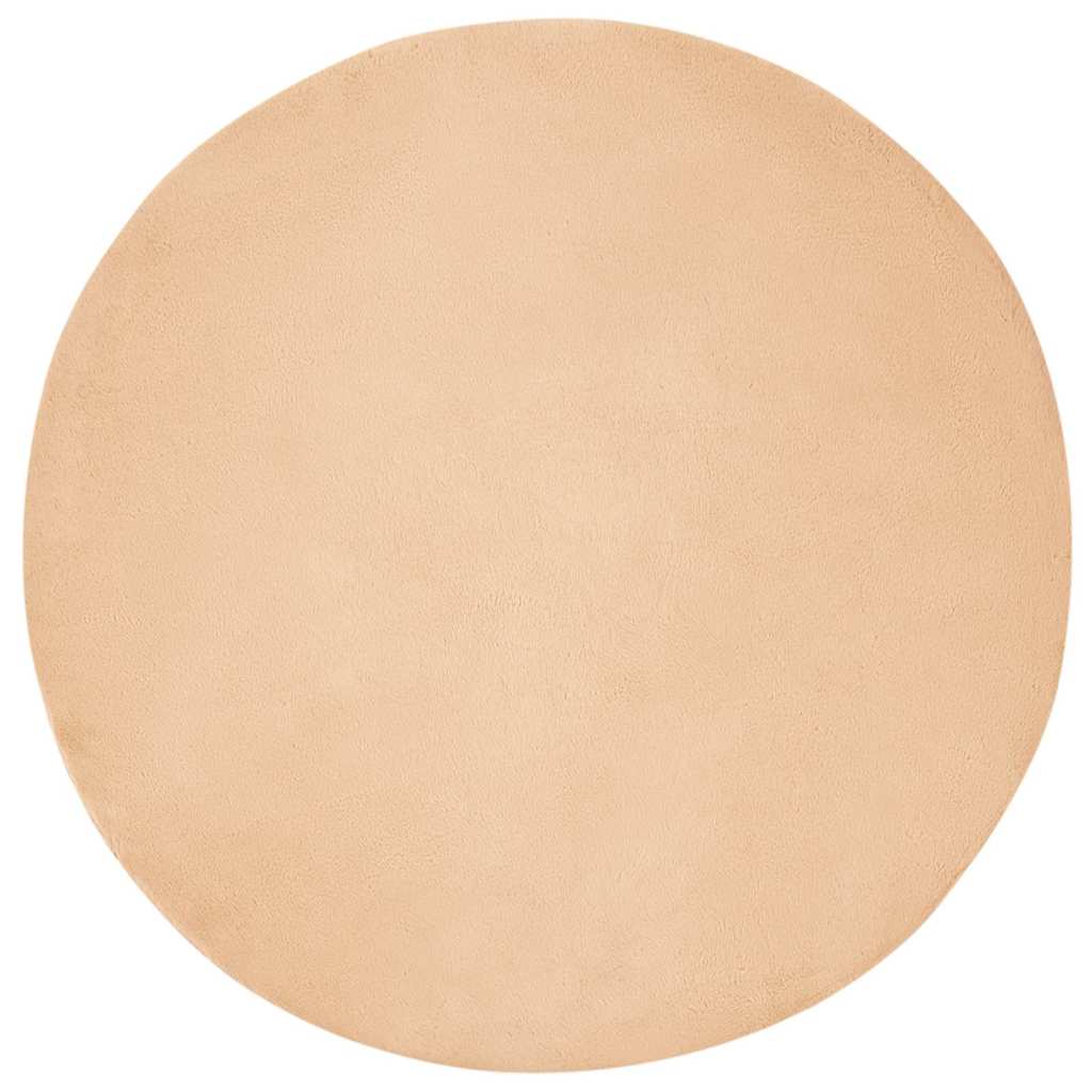 Nep Konijnenbont Tapijt Taupe Ø 160 cm Polyester