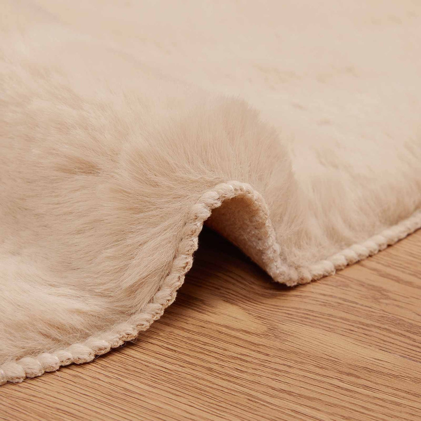 Nep Konijnenbont Tapijt Olite Taupe 50 x 80 cm Polyester