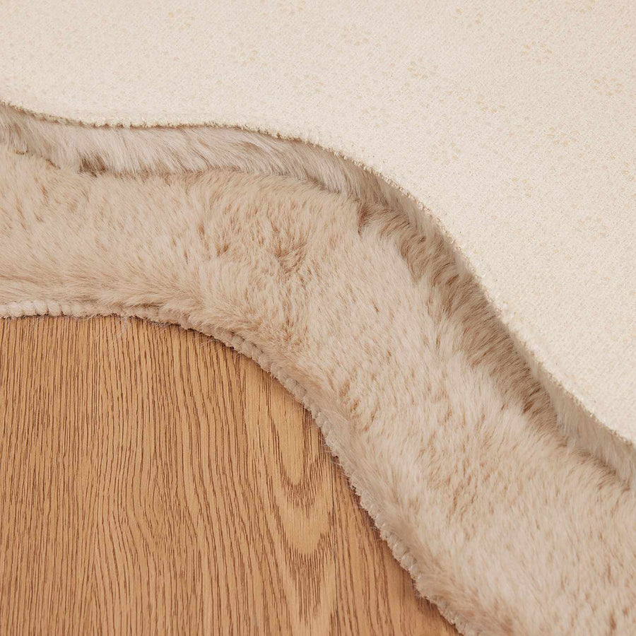 Nep Konijnenbont Tapijt Olite Taupe 50 x 80 cm Polyester