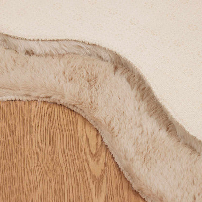 Nep Konijnenbont Tapijt Olite Taupe 60 x 90 cm Polyester