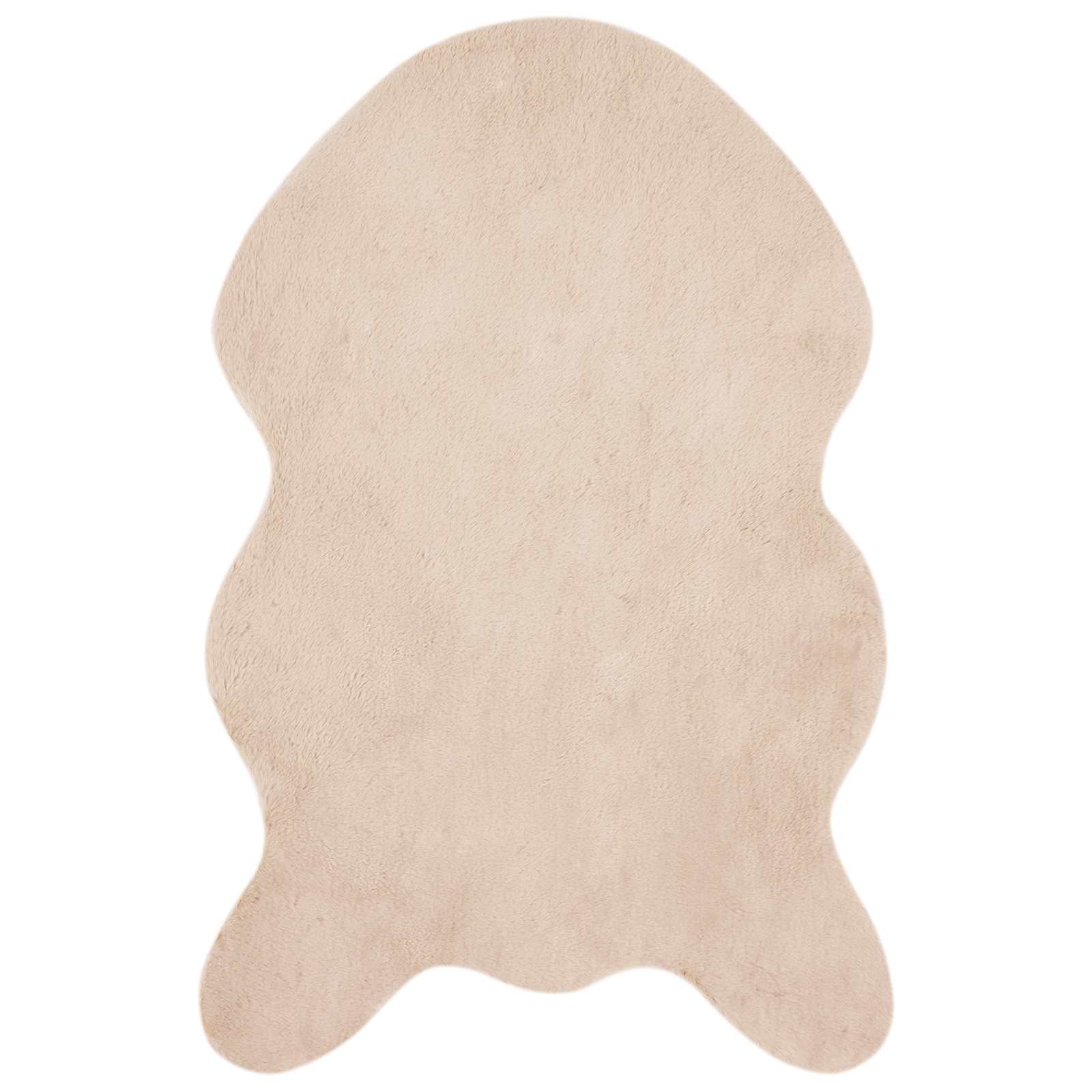 Nep Konijnenbont Tapijt Olite Taupe 60 x 90 cm Polyester