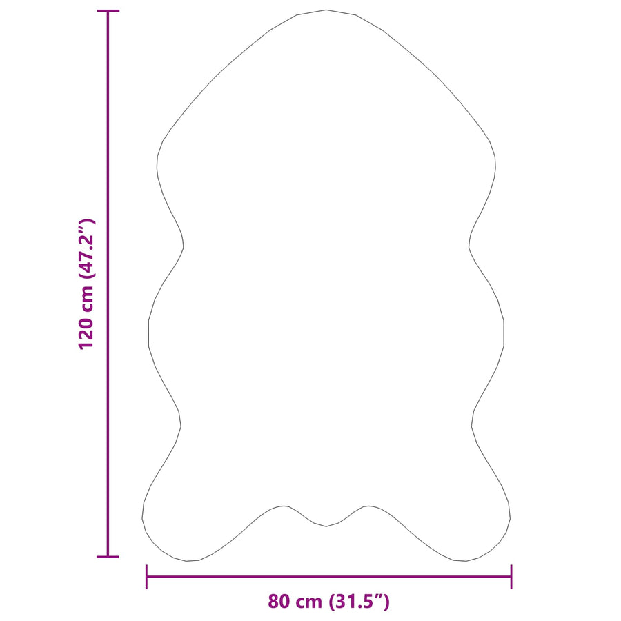 Nep Konijnenbont Tapijt Olite Taupe 80 x 120 cm Polyester