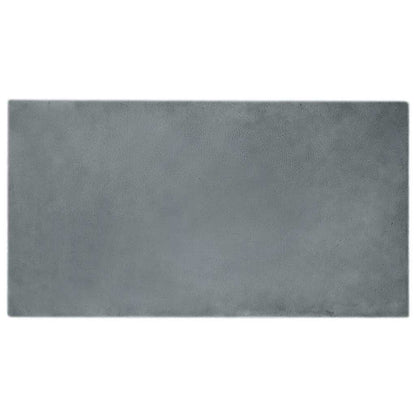 Nep Konijnenbont Tapijt Antraciet 80 x 150 cm Polyester