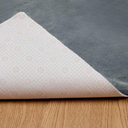 Nep Konijnenbont Tapijt Antraciet 80 x 200 cm Polyester