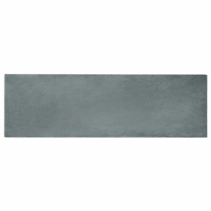 Nep Konijnenbont Tapijt Antraciet 80 x 250 cm Polyester