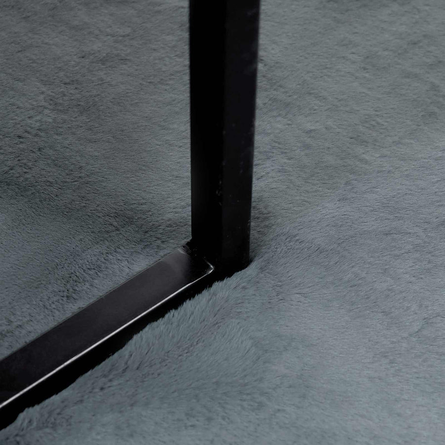 Nep Konijnenbont Tapijt Olite Antraciet 100 x 200 cm Polyester