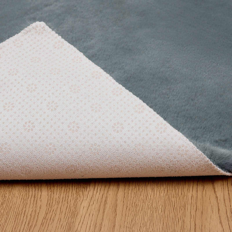 Nep Konijnenbont Tapijt Olite Antraciet 100 x 200 cm Polyester