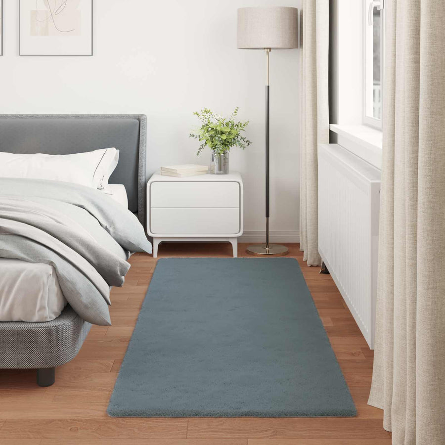 Nep Konijnenbont Tapijt Olite Antraciet 100 x 200 cm Polyester
