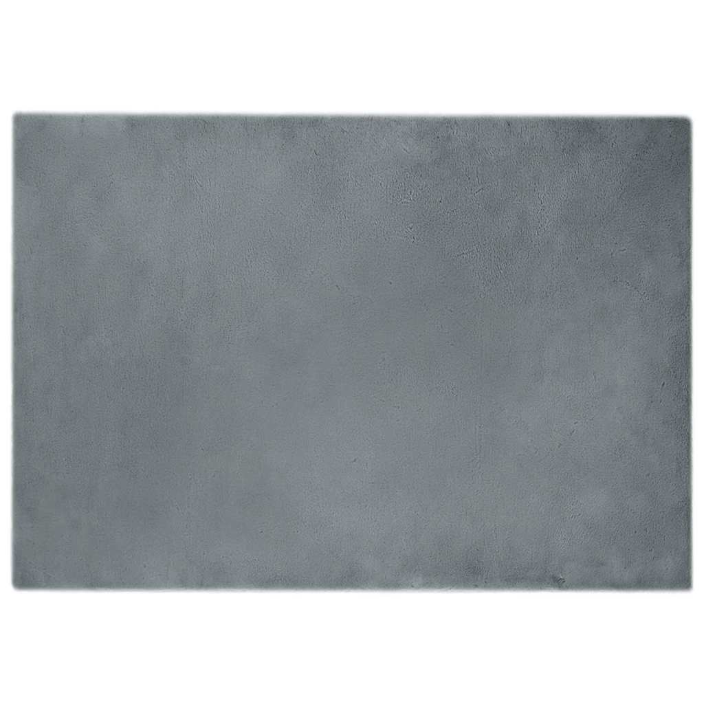 Nep Konijnenbont Tapijt Antraciet 140 x 200 cm Polyester