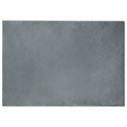 Nep Konijnenbont Tapijt Antraciet 140 x 200 cm Polyester