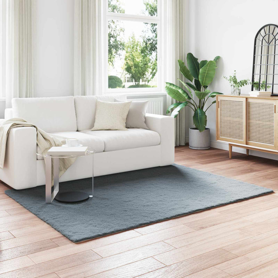 Nep Konijnenbont Tapijt Olite Antraciet 160 x 230 cm Polyester