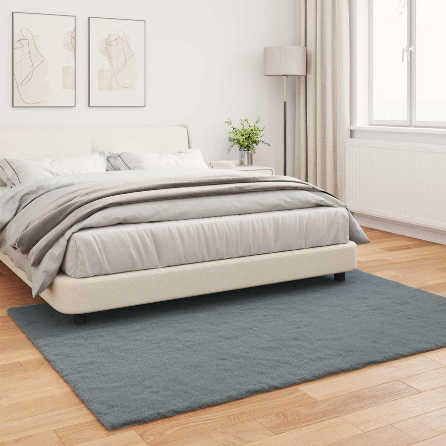 Nep Konijnenbont Tapijt Olite Antraciet 160 x 230 cm Polyester