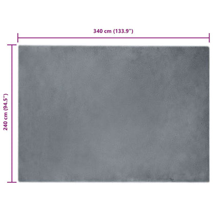 Nep Konijnenbont Tapijt Antraciet 240 x 340 cm Polyester