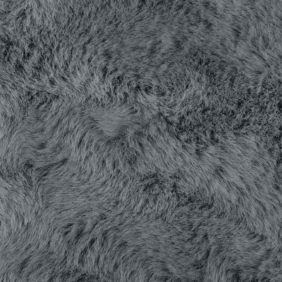 Nep Konijnenbont Tapijt Antraciet 120 x 120 cm Polyester