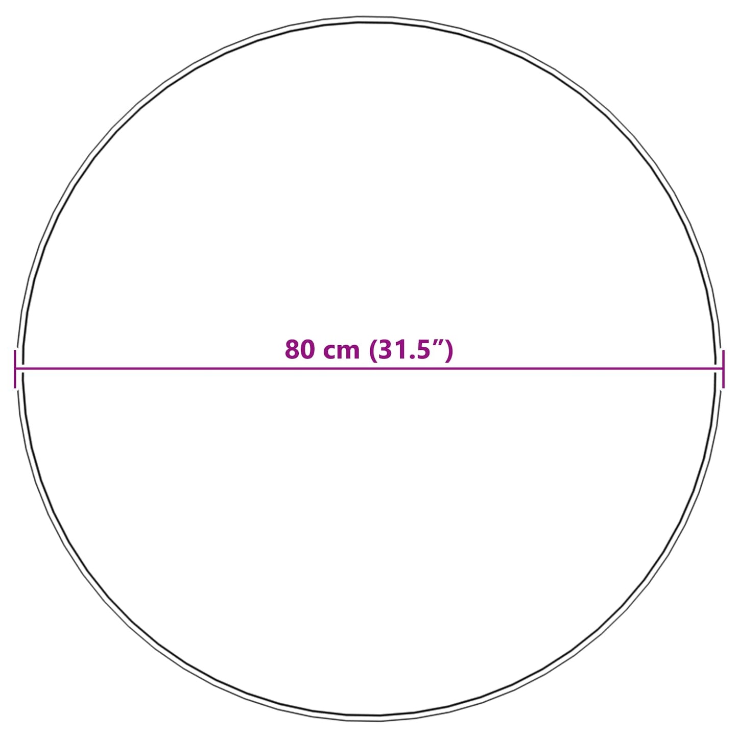 Nep Konijnenbont Tapijt Olite Antraciet Ø 80 cm Polyester